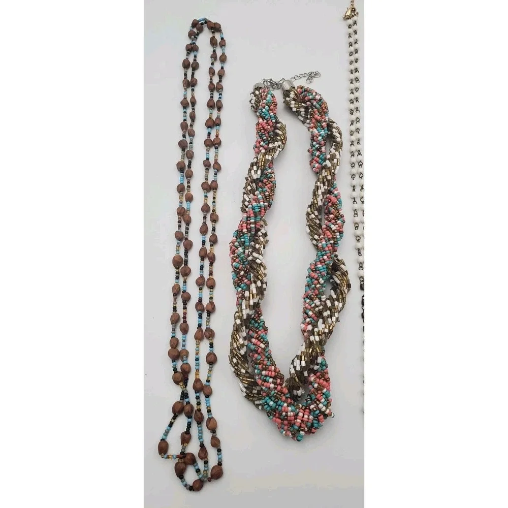Vintage-Now Necklace Lot 8 Necklaces Teal And Faux Turquoise Estate Jewelry Find